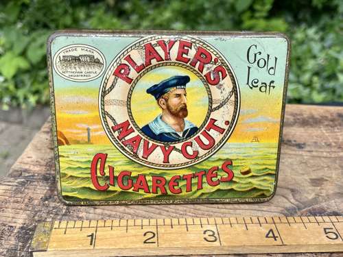 Player's Gold Leaf Hero Embossed Cigarette Tin