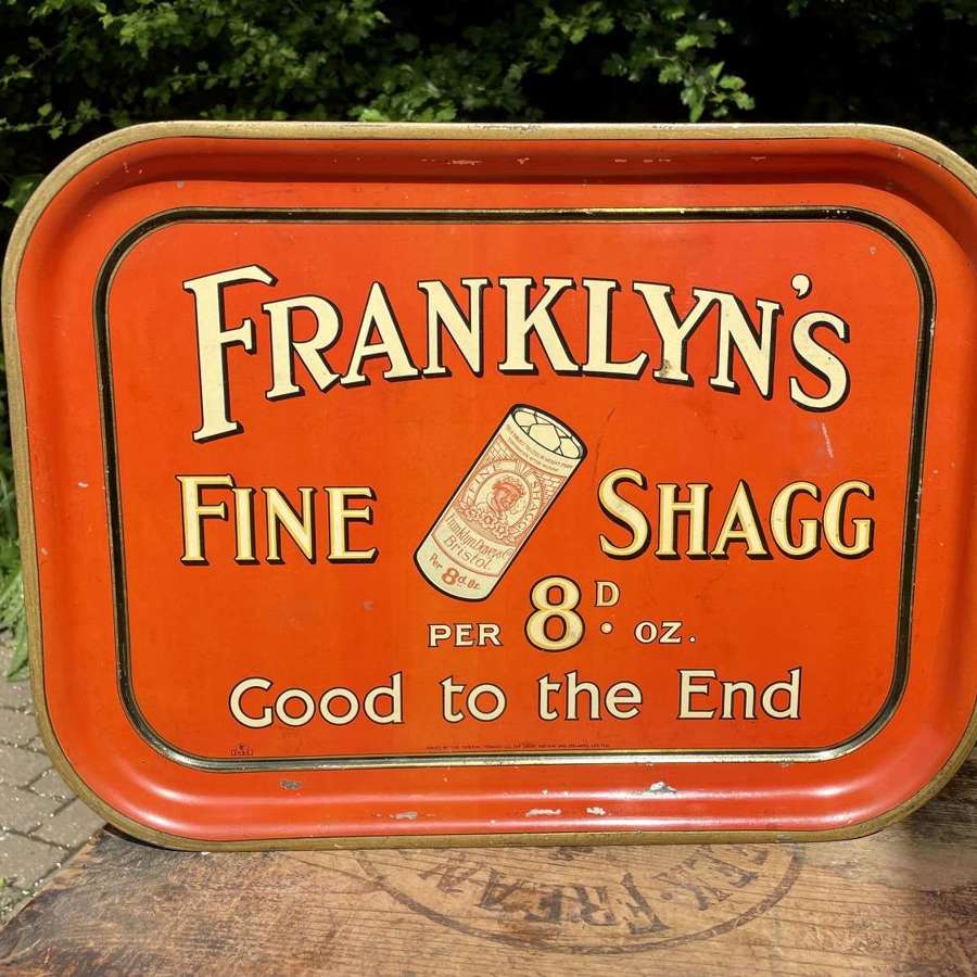 Franklyn's Tobacco Bristol Lithographed Tin Pub Advertising Tray c1929