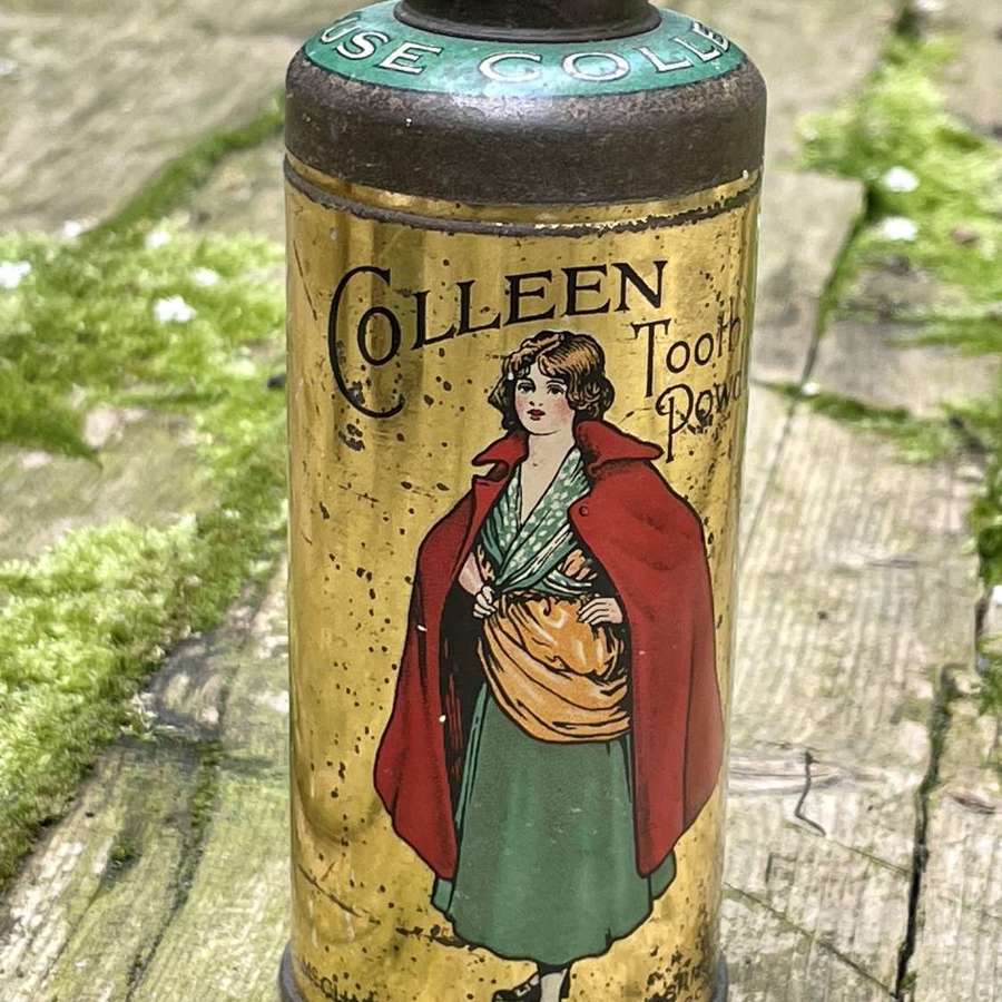 McClinton's Tyrone Ireland Colleen Chemist Dental Tooth Powder Tin c1900s