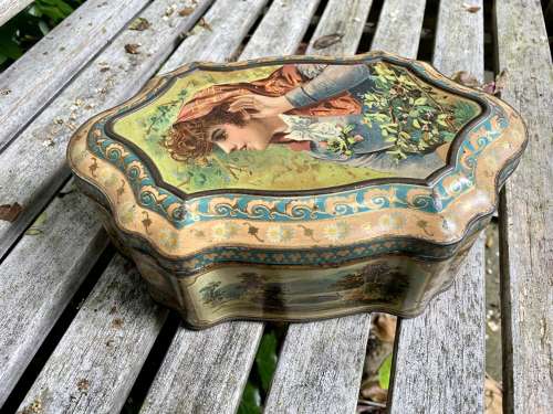 McVitie & Price Irish Girl Biscuit Tin c1890s 
