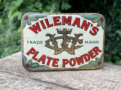 Wileman's China Plate Scouring Powder Chemist Soap Tin c1900s