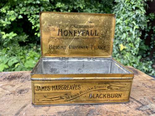 Honeyfall James Hargreves Blackburn Bee Image Tobacco Tin c1900s