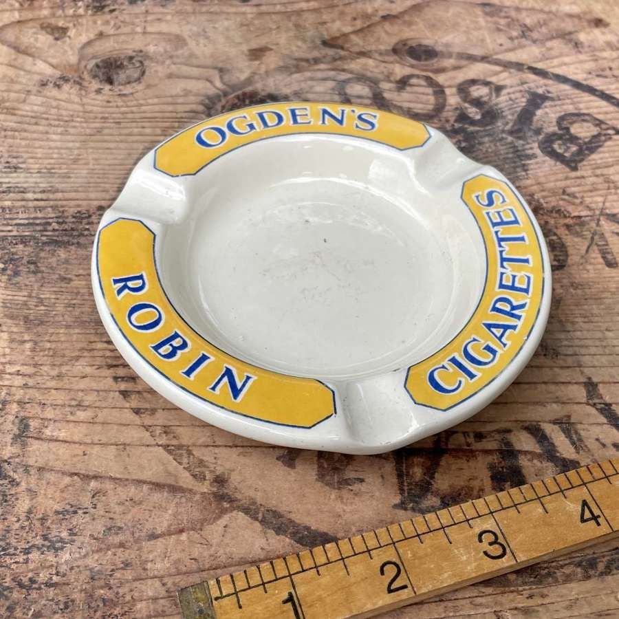 Ogden's Robin Tobacco Ceramic Cigarette Ashtray c1939