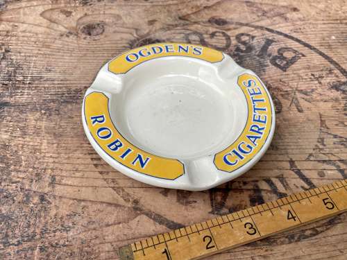 Ogden's Robin Tobacco Ceramic Cigarette Ashtray c1939