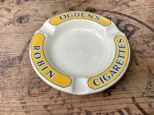 Ogden's Robin Tobacco Ceramic Cigarette Ashtray c1939