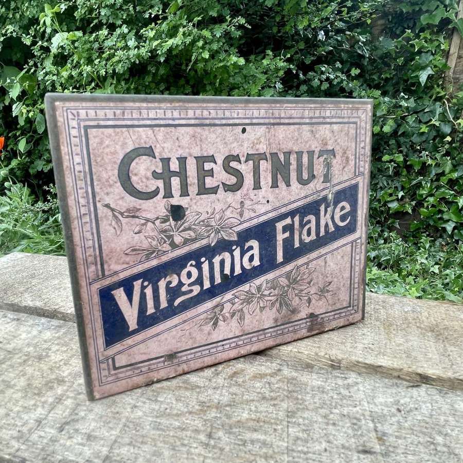 Chestnut Virginia Tobacco Tin c1900s