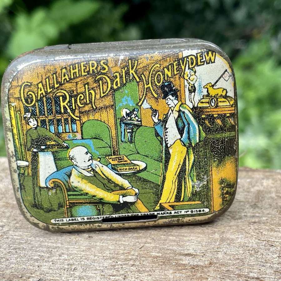 Gallaher's Honey Dew 1oz Tobacco Tin c1900s