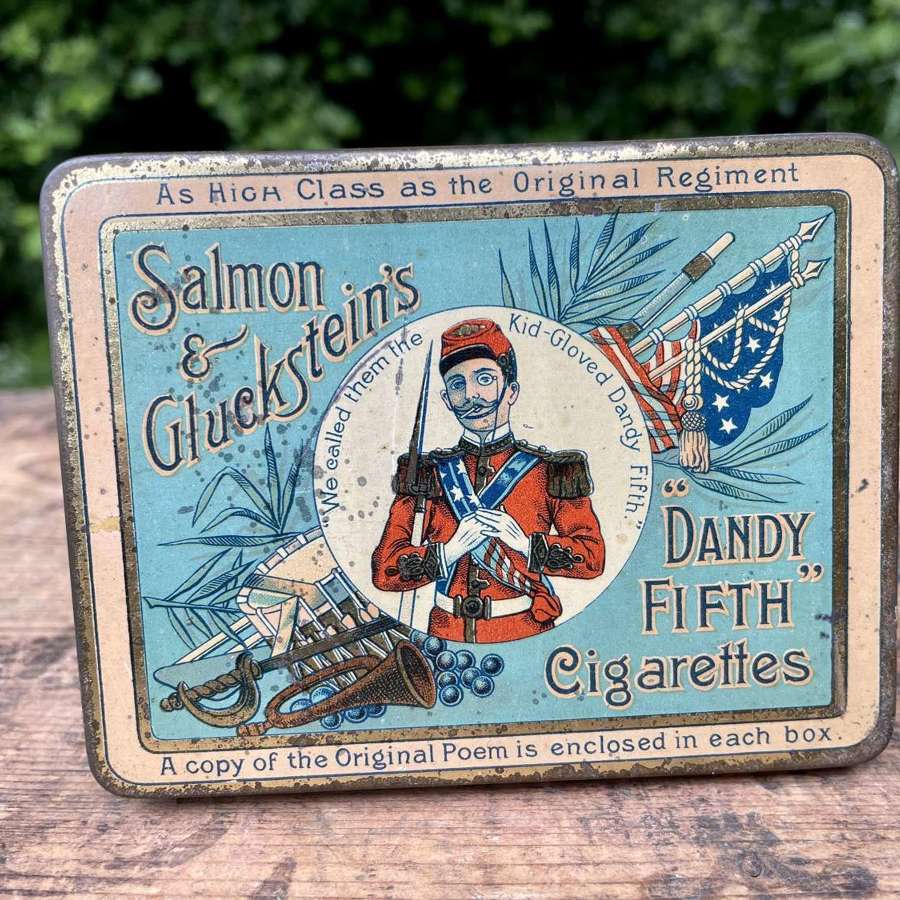 Salmon Gluckstein's Dandy 5th Civil War Soldier 20 Cigarette Tin c1900