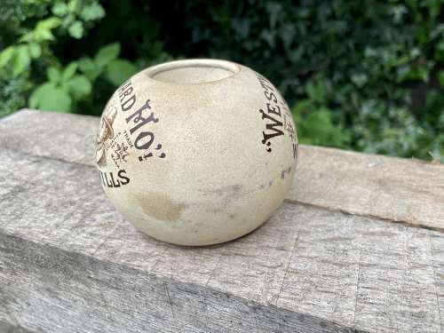 Wills Cigarette & Tobacco Ceramic Wax Vesta Match Holder c1900s