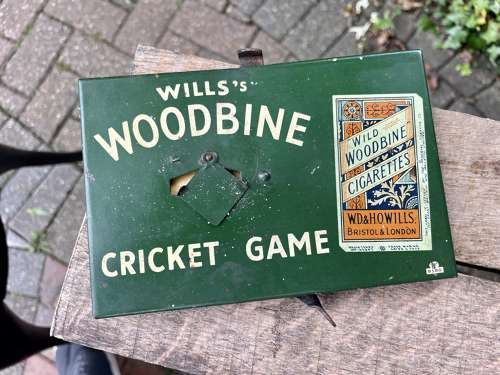 Wills Woodbine Cigarette Cricket Tin Game Advertising Novelty c1932