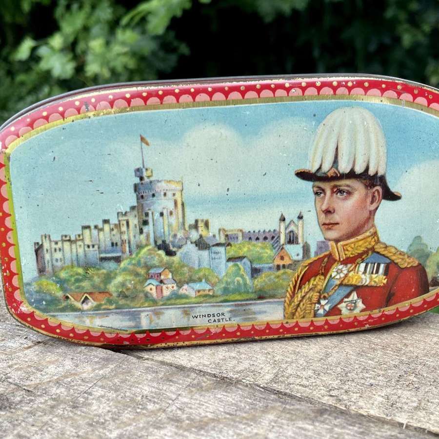 Prince Charming King Edward 8th Royal Walter's Toffee Tin c1920s