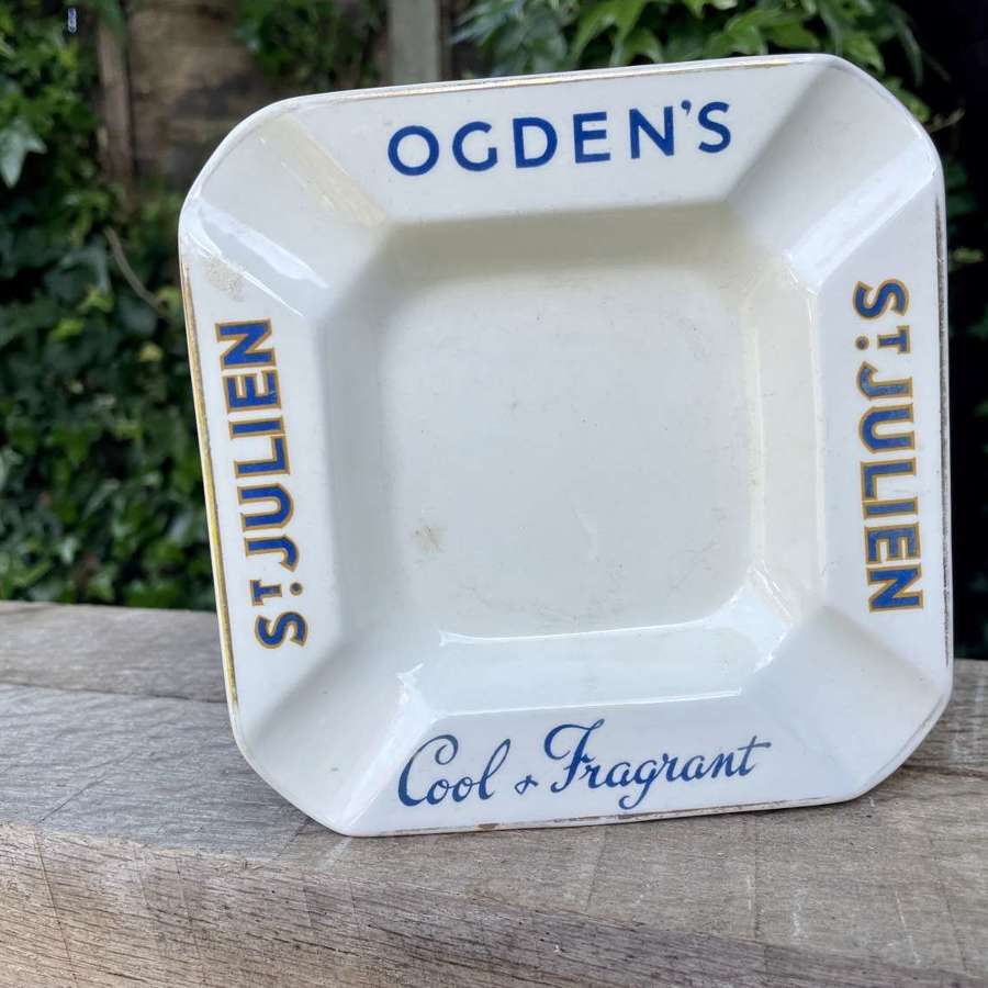 Ogden's St Julien Tobacco Ceramic Cigarette Ashtray c1939