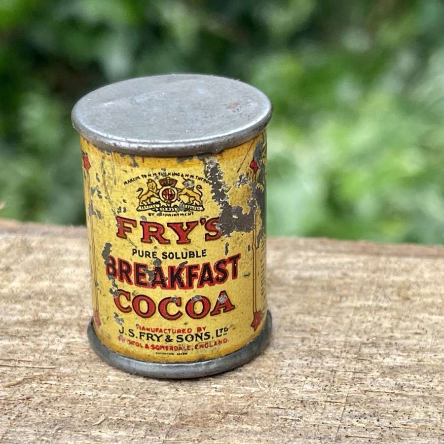 Fry's Cocoa Chocolate Advertising Tin Pencil Sharpener c1920s
