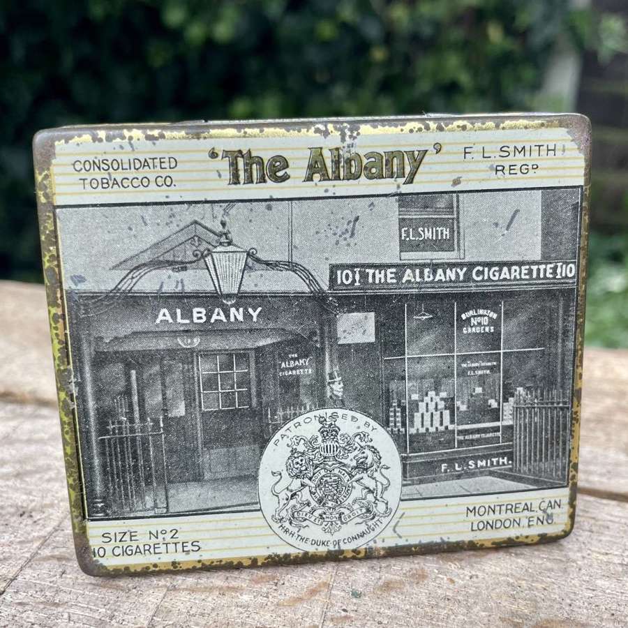 Scarce Albany London Flat 10 Cigarette Tin c1900s'