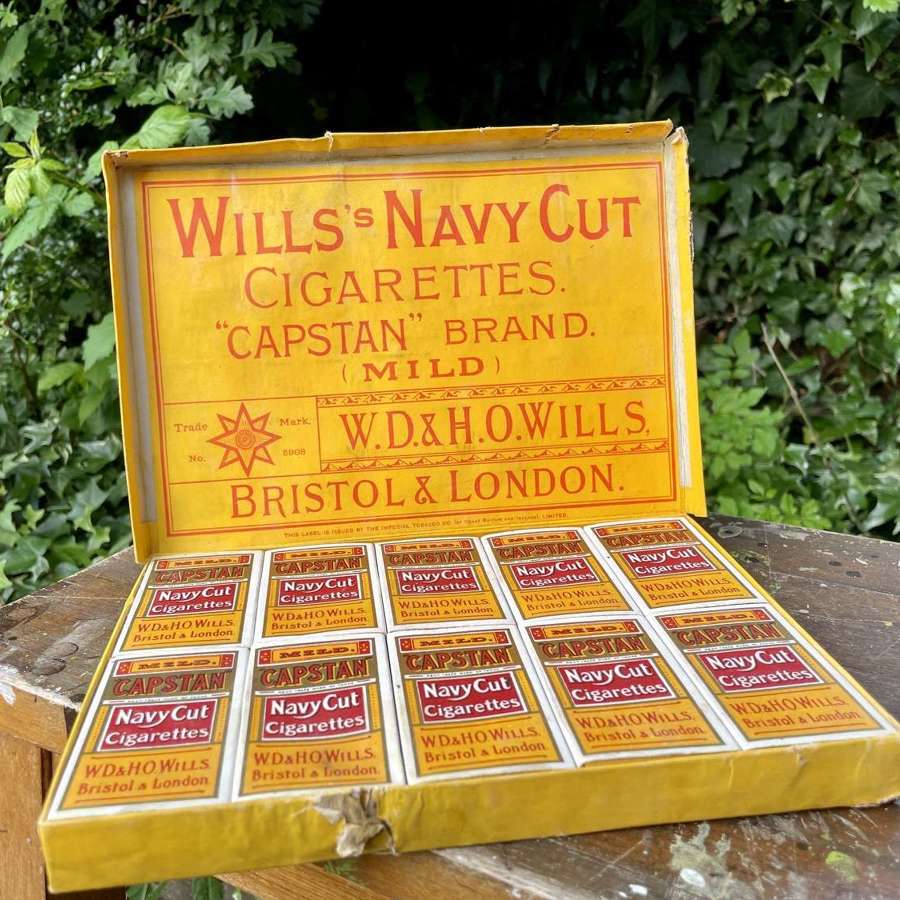 Wills Navy Cut Cigarette Packet Counter Display Box c1920s