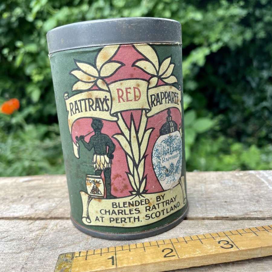 Rattary Perth Scotland 4oz Tobacco Advertising Drum Tin c1930s