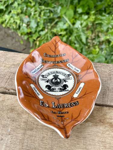 Ed Lauren's Cigarette Ceramic Advertising Ashtray c1950s