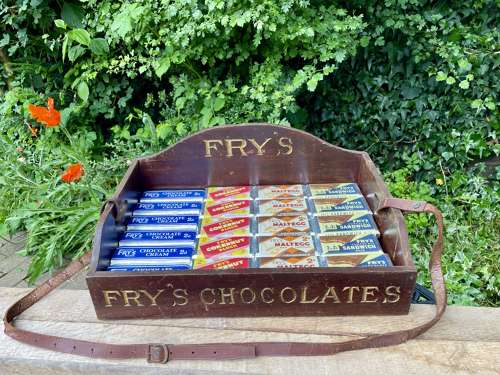 Fry's Chocolate bar Cinema Theatre Usher / Usherette Tray c1920s