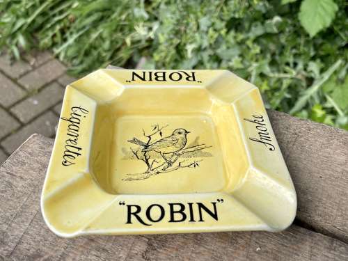 Ogden's Robin Bird Tobacco Ceramic Ashtray c1930s