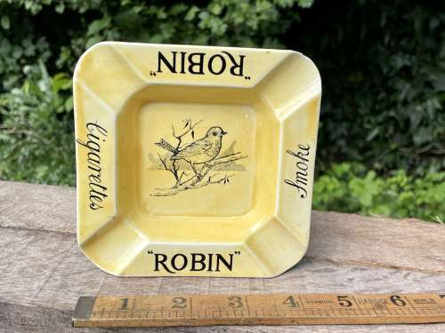 Ogden's Robin Bird Tobacco Ceramic Ashtray c1930s