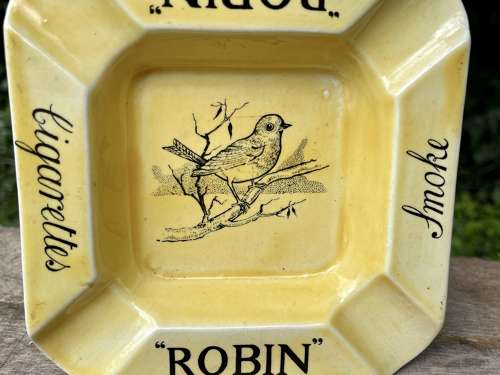 Ogden's Robin Bird Tobacco Ceramic Ashtray c1930s
