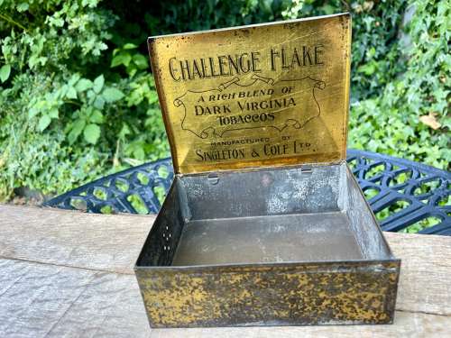 Singleton & Cole Challenge Flake Tobacco Tin c1890s