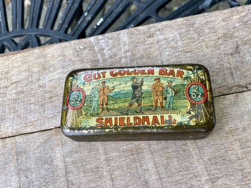 SCWS Scottish Golf Image 2oz Tobacco Tin c1900s