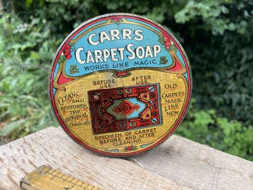 Superb Carr's Art Nouveau Carpet Soap Polish c1905