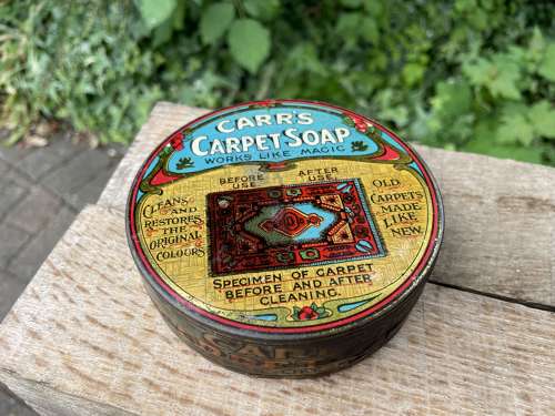 Superb Carr's Art Nouveau Carpet Soap Polish c1905
