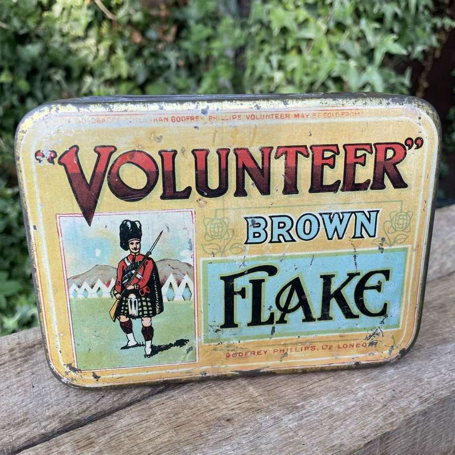 Godfrey Phillips Volunteer Soldier 1lb Tobacco Tin c1900s