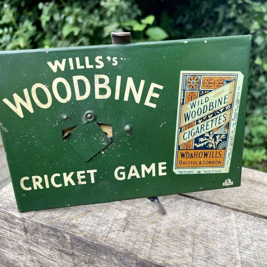 Wills Woodbine Cigarette Cricket Tin Game Advertising Novelty c1932