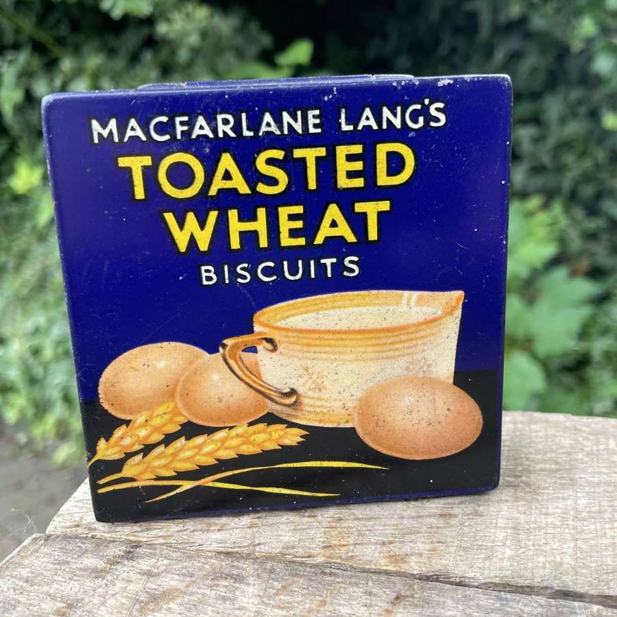 Macfarlane Lang Toasted Wheat Biscuit Sample Tin c1930s