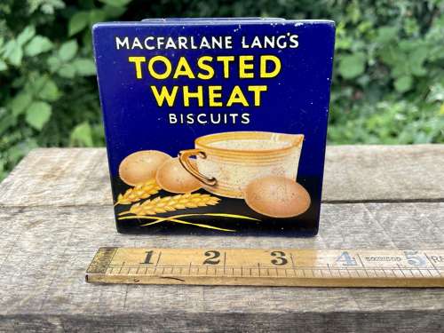 Macfarlane Lang Toasted Wheat Biscuit Sample Tin c1930s