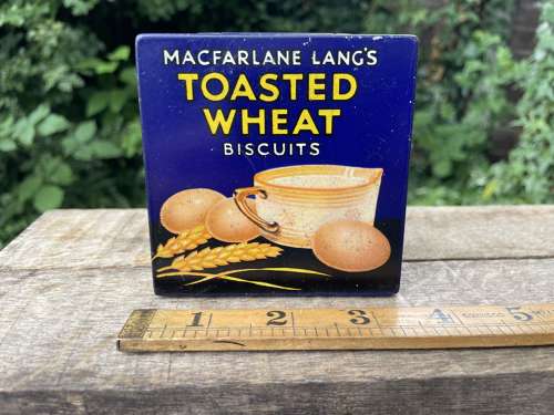 Macfarlane Lang Toasted Wheat Biscuit Sample Tin c1930s