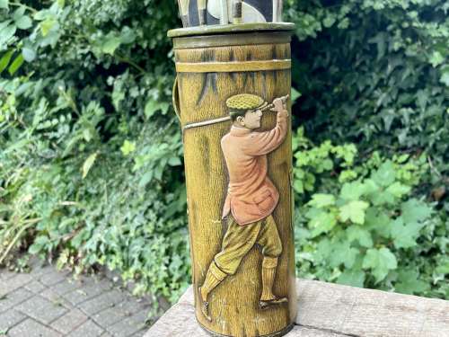 Robertson's Golf Bag Golfing Biscuit Tin c1920s