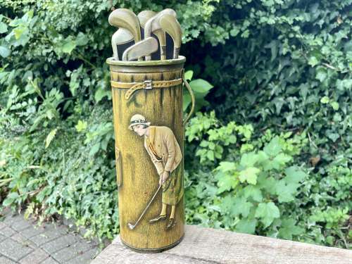 Robertson's Golf Bag Golfing Biscuit Tin c1920s