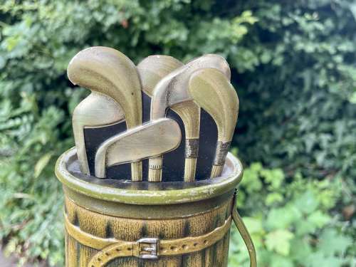 Robertson's Golf Bag Golfing Biscuit Tin c1920s