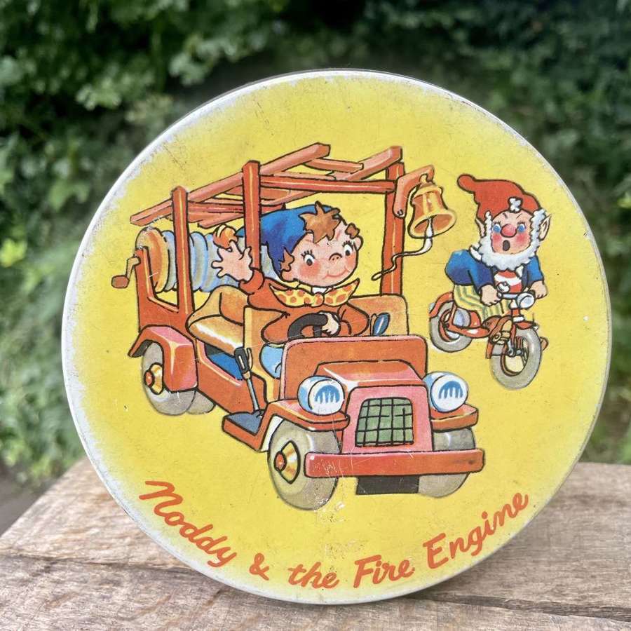HUntley & Palmers Noddy Big Ears & Fire Engine Biscuit TIn c1960s