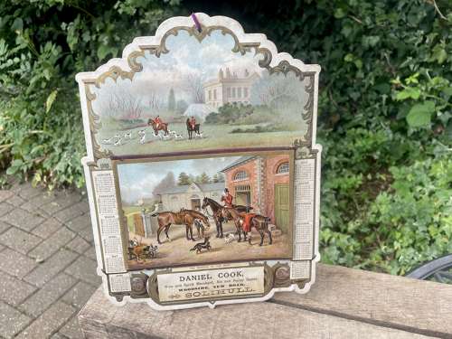 D. Cook Solihull Spirit Horse Merchant Advertising Card Sign c1895