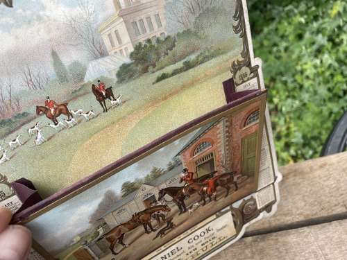 D. Cook Solihull Spirit Horse Merchant Advertising Card Sign c1895