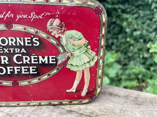 Large Thorne's Jack Russell Dog Children's Toffee Tin c1930s