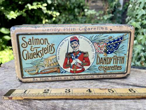 Salmon & Gluckstein Dandy 5th American Civil War Cigarette Tin c1900s