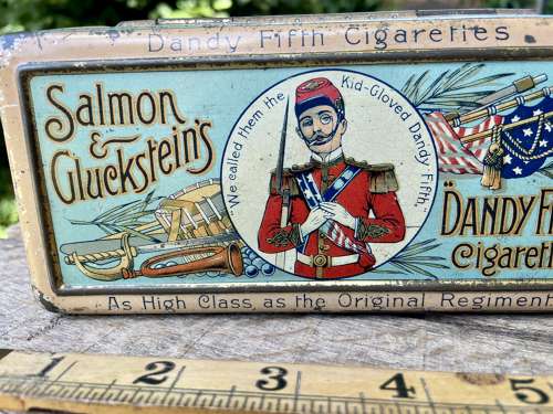 Salmon & Gluckstein Dandy 5th American Civil War Cigarette Tin c1900s