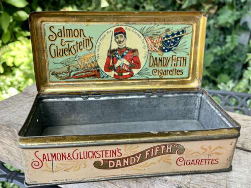 Salmon & Gluckstein Dandy 5th American Civil War Cigarette Tin c1900s