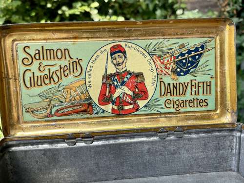 Salmon & Gluckstein Dandy 5th American Civil War Cigarette Tin c1900s