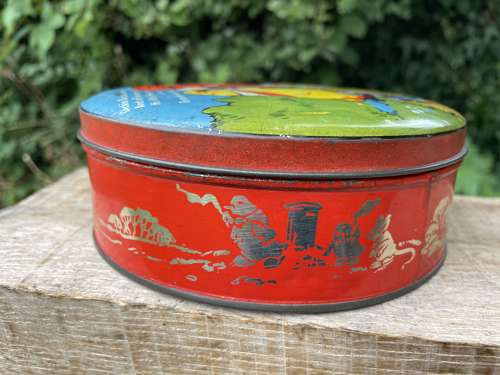 Dickie Duck Nursery Rhyme Children's Toffee Tin c1930s