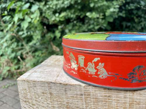 Dickie Duck Nursery Rhyme Children's Toffee Tin c1930s