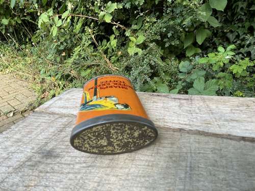 Sharp's Parrot & Mr Kreemy Miniature Sample Oval Toffee Tin c1920s