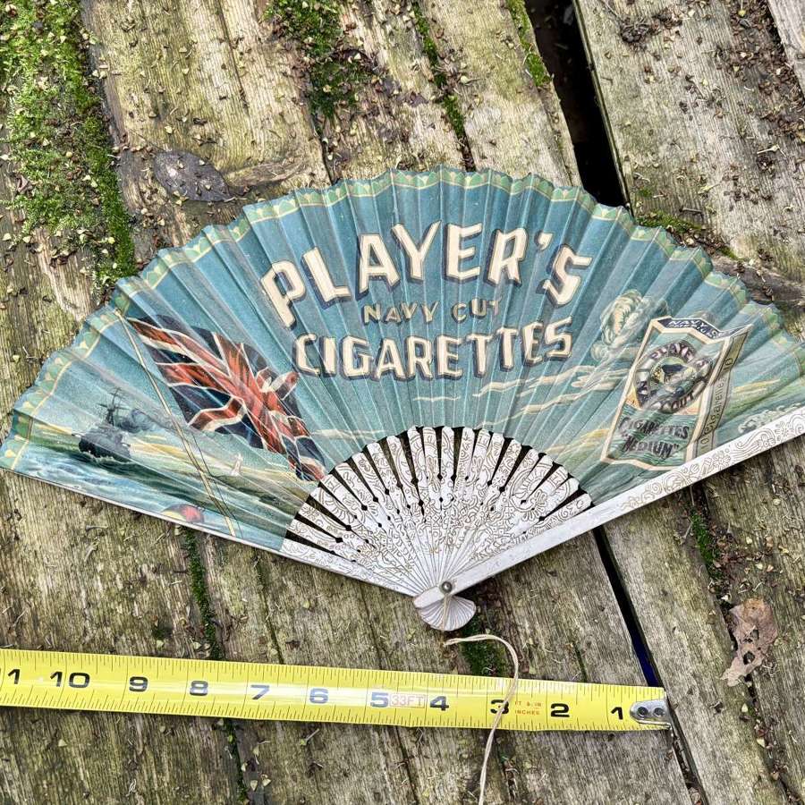 Superb Player's Navy Cut Cigarettes Sailor War Ship Advertising Fan