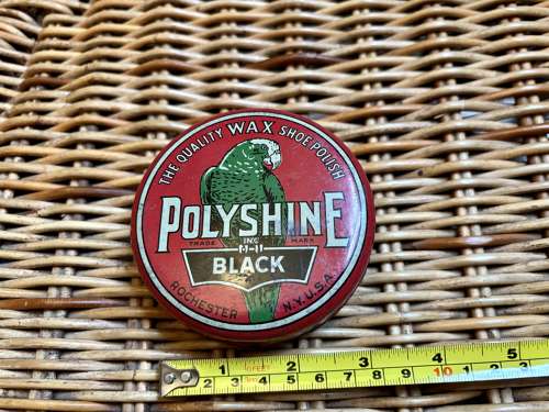 Parrot Bird Image Boot Shoe Polish Tin c1920s